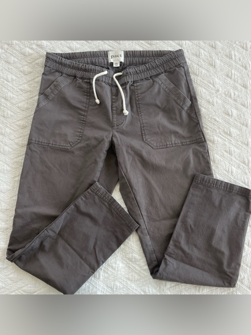 Pact Women’s Charcoal Drawstring Casual Pants
